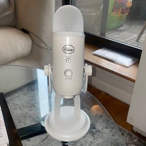 White, Blue Microphone